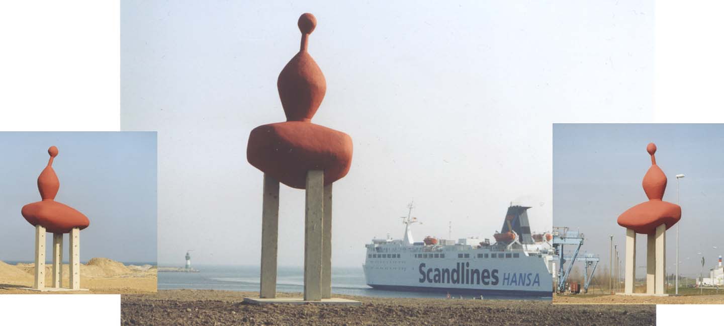 Betonskulptur von Hans Hoge, Mukran/ Rügen , 2002